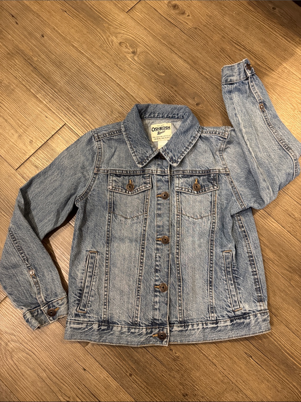 Oshkosh B'gosh Light Blue Denim Jacket Wish Snaps And Pockets. 12. Like New!